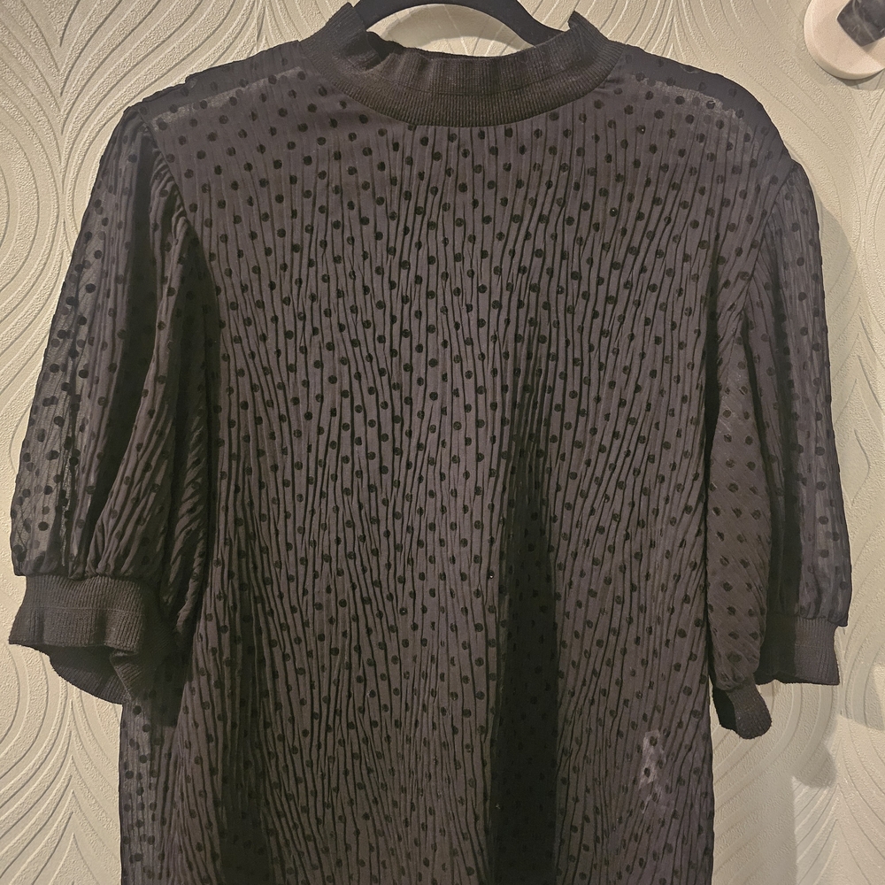 Sheer Polka Dot Blouse